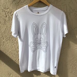 Psycho Bunny White Pima Cotton Tee Shirt